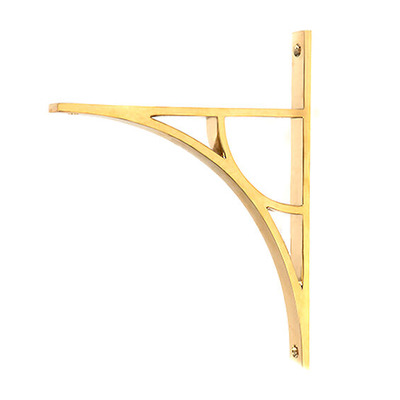 From The Anvil Tyne Shelf Bracket (260mm x 200mm OR 314mm x 250mm), Polished Brass - 51165 POLISHED BRASS - 260mm x 200mm
