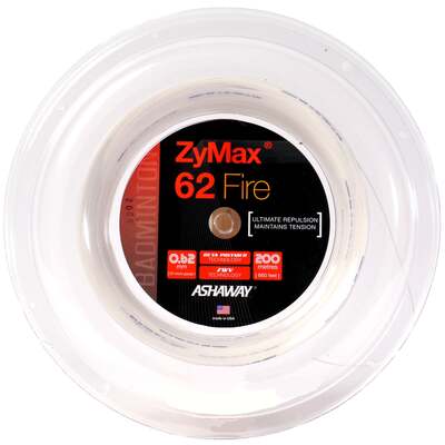 Ashaway Zymax 62 Fire Badminton String - 200m Reel