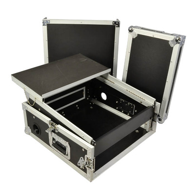 Cobra 2U Mixer Case with Laptop Shelf - Portable Audio Rack for DJ & Studio