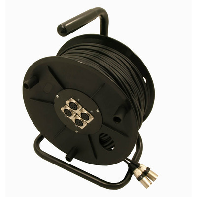 Microphone Snake Lead On Reel 50m 2 Inputs