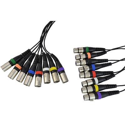 XLR Female To XLR Male Loom 8 Way Lead 15m