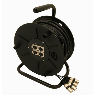 Microphone Snake Lead On Reel 25m 4 Inputs