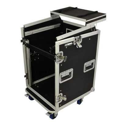 Cobra 12U + 10U Rack Case with Laptop Shelf & Side Table - Studio & Live