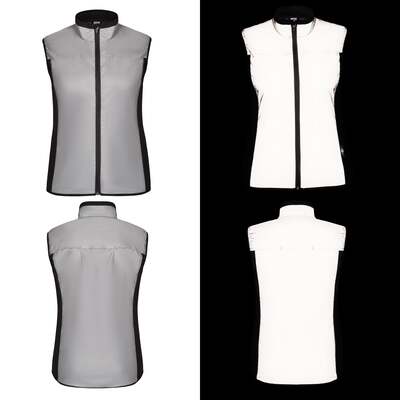 BTR Womens Reflective Cycling & Running High Vis Gilet, Vest (Classic)