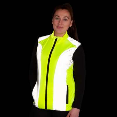 BTR Womens Reflective High Visibility Running & Cycling Vest, Gilet.