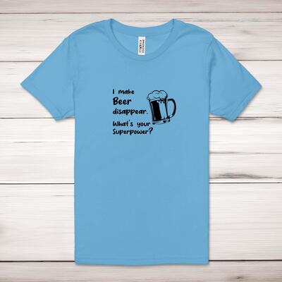 I Make Beer Disappear Adult T-Shirt