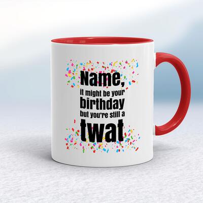 Personalised Birthday Swearing Mug