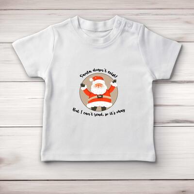 Santa Doesn't Exist Baby T-Shirt - White, 18-24 Months
