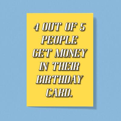 4 Out Of 5 People Greeting Card
