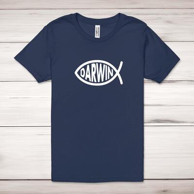 Darwin Christian Fish Adult T-Shirt