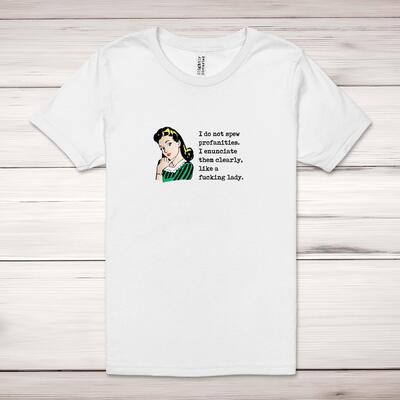 I Do Not Spew Profanities Adult T-Shirt