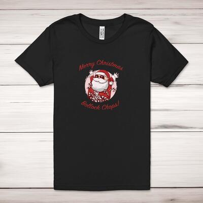Merry Christmas Bollock Chops Adult T-Shirt