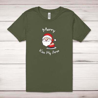 Merry Kiss My Arse Adult T-Shirt
