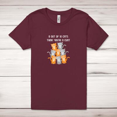 8 Out Of 10 Cats Adult T-Shirt