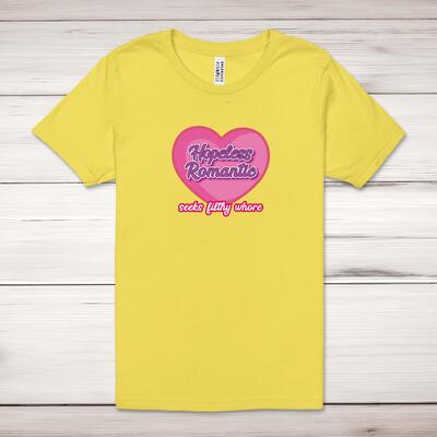 Hopeless Romantic Adult T-Shirt