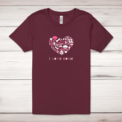I Love BDSM Adult T-Shirt