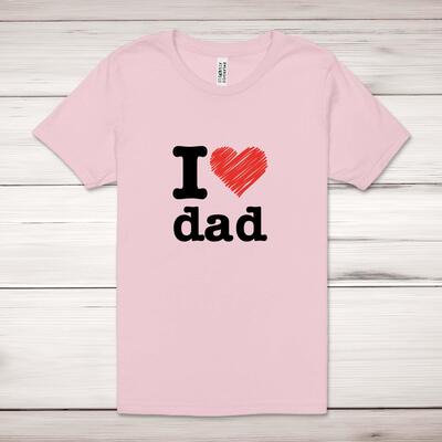 I Heart Dad Adult T-Shirt