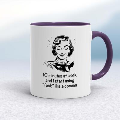 Using Fuck Like A Comma Mug