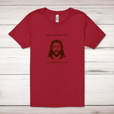 Jesus Is Watching You Adult T-Shirt