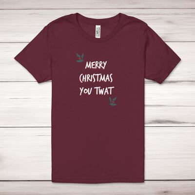 Merry Christmas You Twat Adult T-Shirt