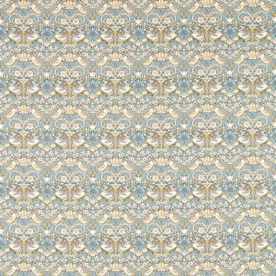 William Morris Strawberry Thief Fabric Slate Blush F1678/02 - By The Metre