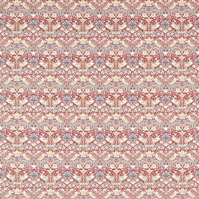 William Morris Strawberry Thief Fabric Plum F1678/03 - By The Metre