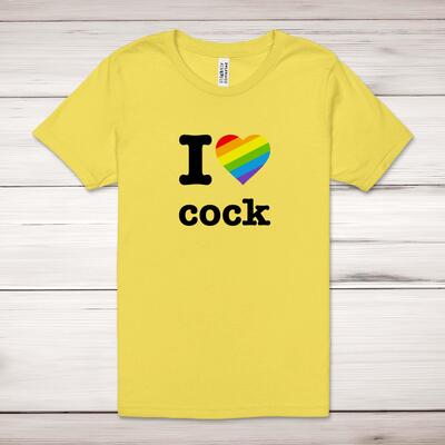 I Love Cock Pride Adult T-Shirt