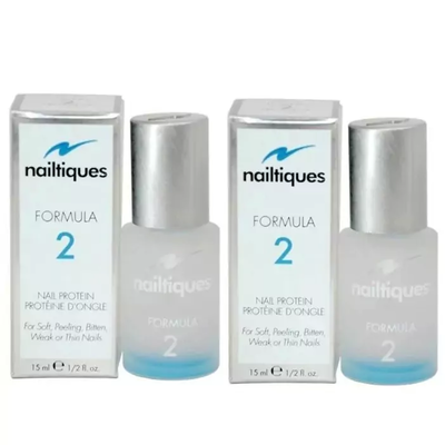 2 x Bottles Nailtiques Formula 2 Nail Protein 15 ml