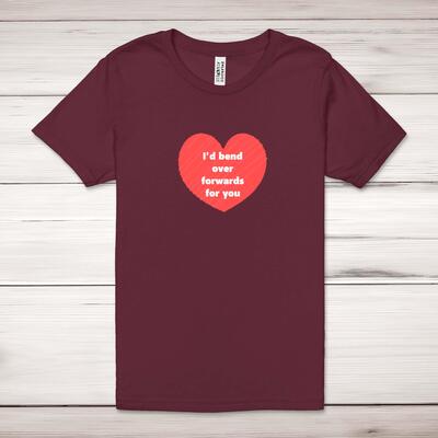 Bend Over Forwards Adult T-Shirt