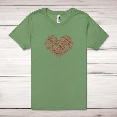 Cunt Heart Adult T-Shirt
