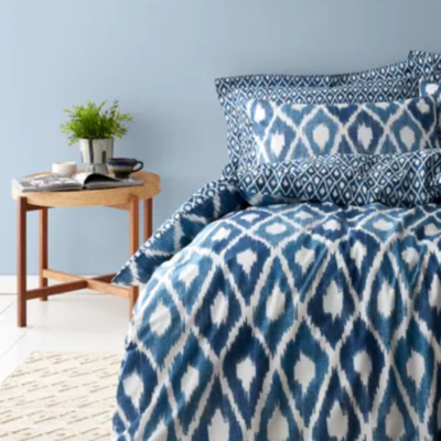 100% Cotton Diamond Blue - Extra Large Single Duvet Cover Set