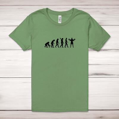 Evolution Of A Body Builder Adult T-Shirt