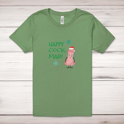 Happy Cock-mas Adult T-Shirt