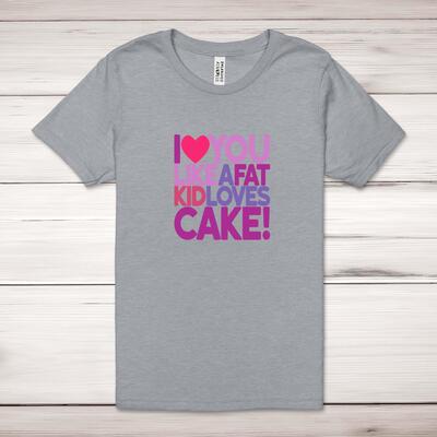 Fat Kid Loves Cake Adult T-Shirt
