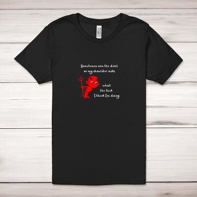 Devil On My Shoulder Adult T-Shirt