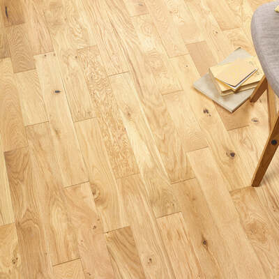 Lusso Florence Natural Brushed & Oiled Solid Oak Flooring 90mm