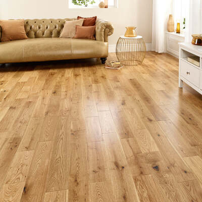 Lusso Florence Lacquered Solid Oak Flooring 150mm