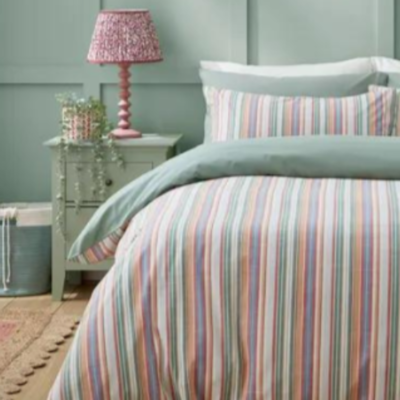 100% Cotton Fresh Stripe - Extra Large Single Duvet Cover Set