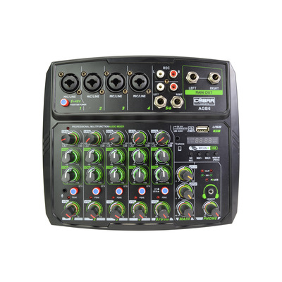6 Channel Mic Mixer with Bluetooth, USB, Echo & Phantom Power