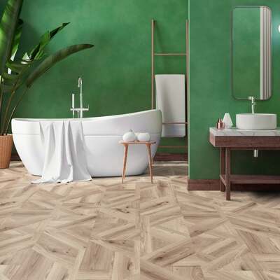 Duomo Pattern 8mm Light Oak AC5 Aqua Laminate Flooring