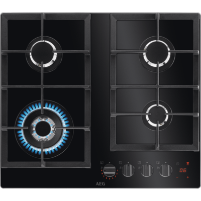 AEG HKB64450NB 60cm Gas on Glass Hob