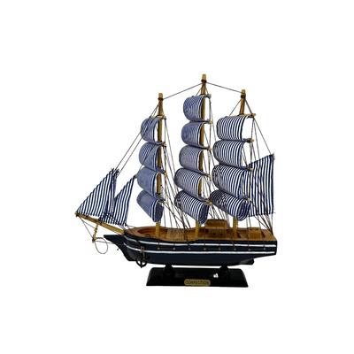 Handmade Blue Confection Ship Model 1L - 32cm x 31cm - Decor Gift