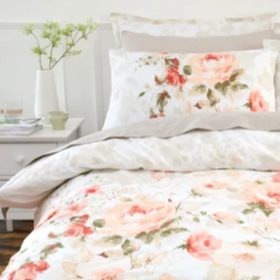 100% Cotton Rose Floral - Extra Large Single Duvet Cover Set