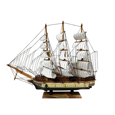 Confection Model Ship 1d With Display Stand Assembled Handmade