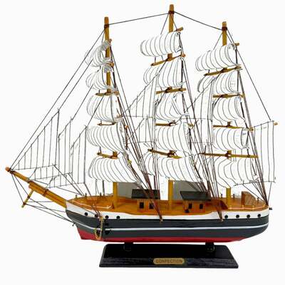 Confection Model Sea Ship 1b Display Stand Assembled 48cm Handmade