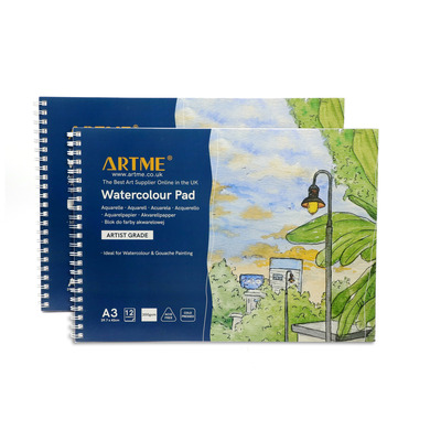 Artme A3 Watercolour Pad 12sheets 300g - 2pk