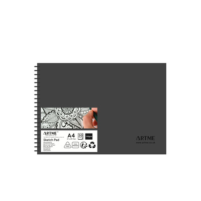 Artme A4 Sketch Pad, 30 Sheets 160gsm, Spiral Bound, Sketchbook - 1pk