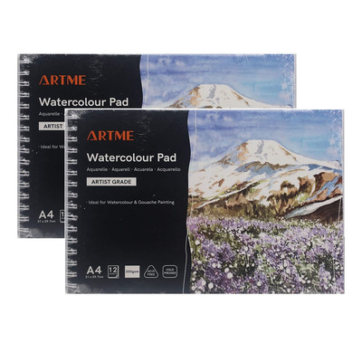Artme A4 Watercolour Pad 12sheets 300g - 2pk