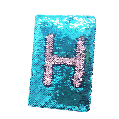 Exerz Reversible Sequin Notebook A5 Size - Teal/Pink
