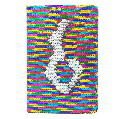 Exerz Reversible Sequin Notebook A5 Size - Rainbow